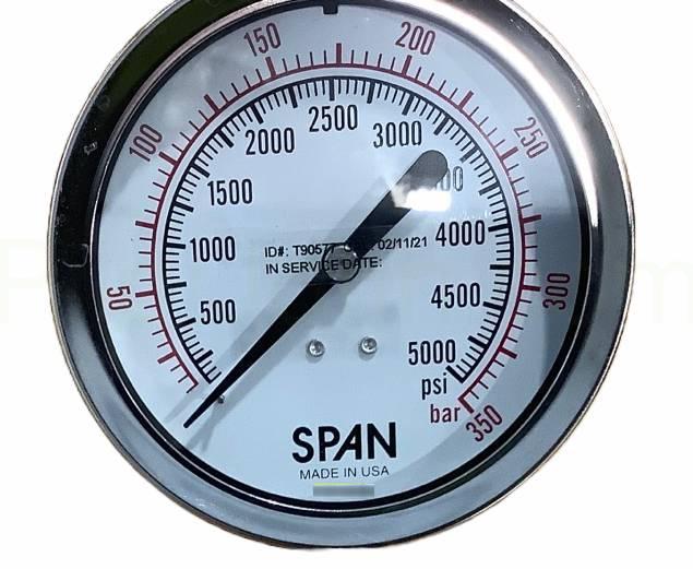 Tronair HC1129 Replacement Pressure Gauge, 0 to 5,000 psi Pilot John