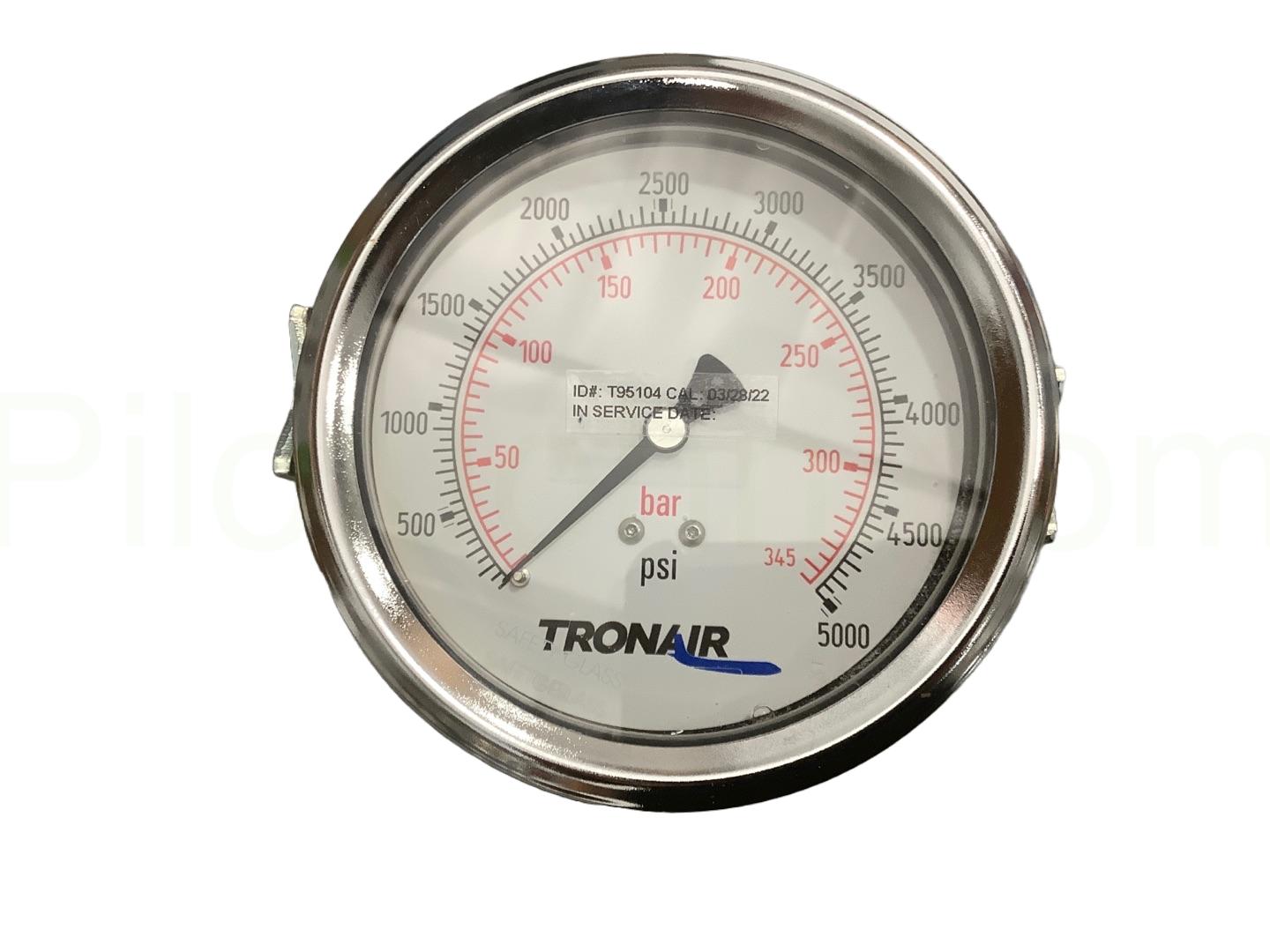 Tronair HC1399 Replacement Pressure Gauge, 0 to 5,000 psi Pilot John