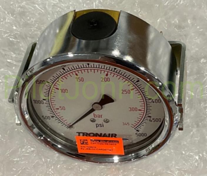 Shop Used / Serviceable Tronair HC1399 0 to 5000 PSI Gauge Pilot John
