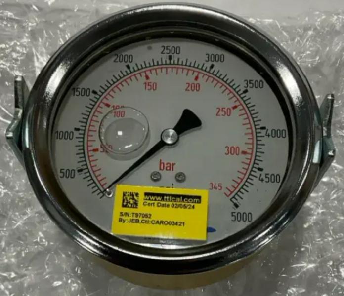 Shop Used / Serviceable Tronair HC1399 0 to 5000 PSI Gauge Pilot John