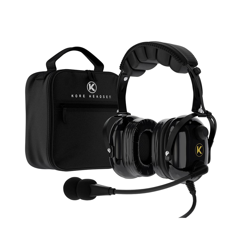 Kore Aviation KA1 &ndash; Aviation Headset (Mono & Stereo) with Headset Bag