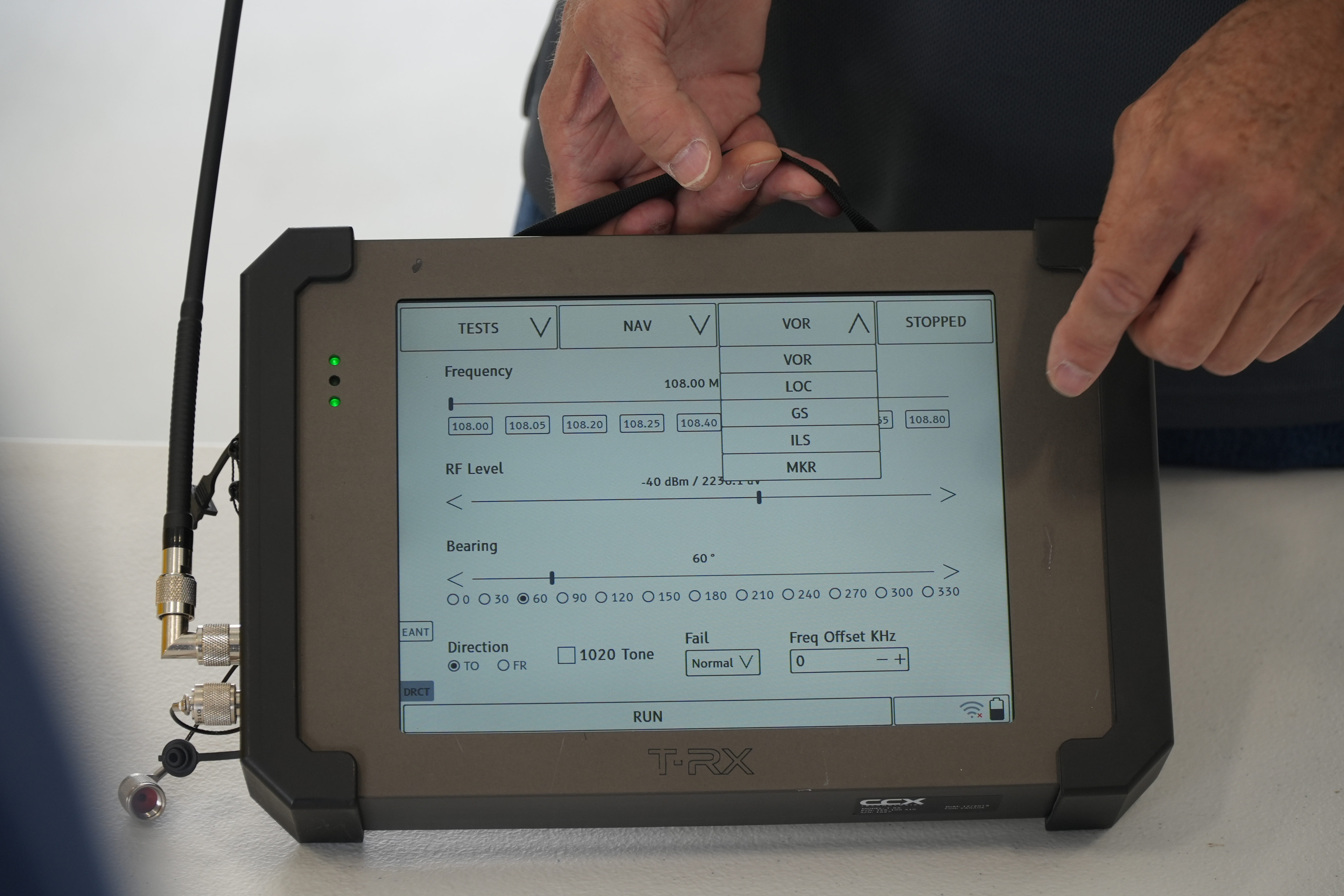 Demonstration of CCX T-RX RP+ Avionics Radio and Pulse Tester