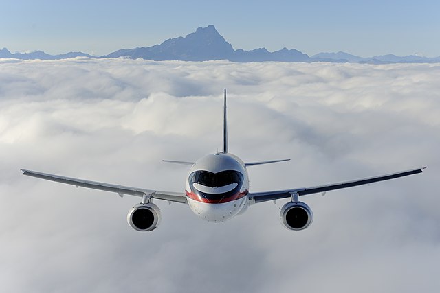Sukhoi SuperJet 100 in flight
