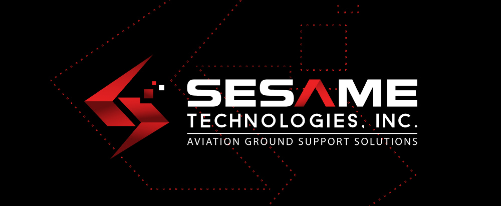 The Sesame Technologies, Inc. Logo next to an image of a Sesame engine cover in use.