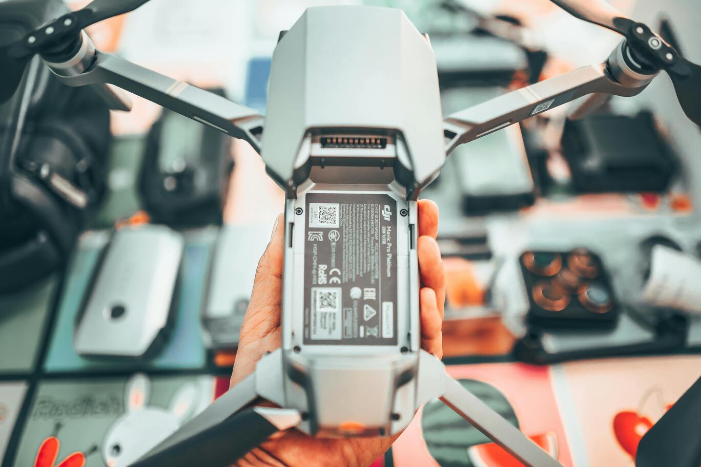 Aircraft Maintenance Technician Holding an Inspection Drone