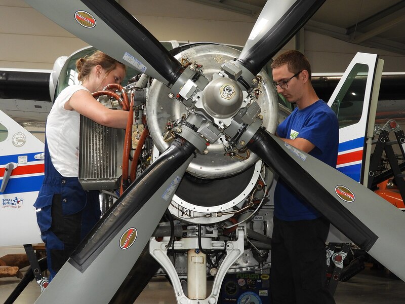 Aircraft Maintenance at Teuge Airport, Netherlands