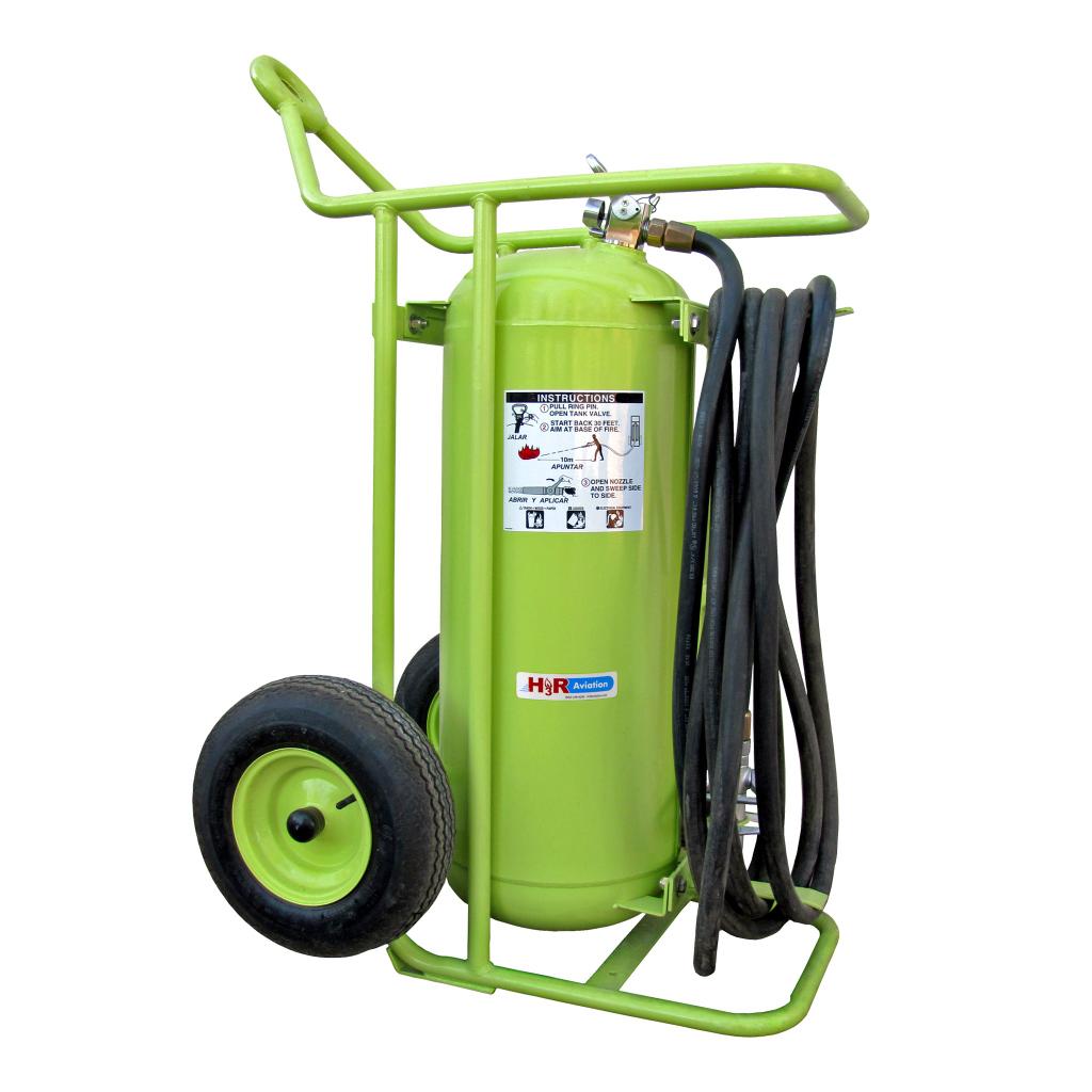 H3R Aviation 775 &ndash; 150 lb Novec 1230 Wheeled Fire Extinguisher, Green