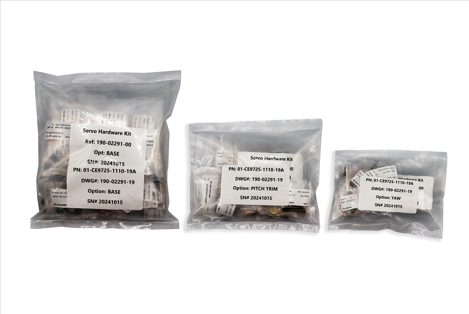 Base, Pitch Trim, and Yaw Servo Hardware Kits