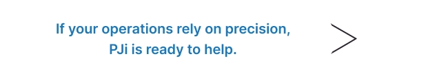 Banner with airplane graphic and text that reads: If your operations rely on precision, PJi is ready to help.